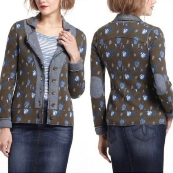 Anthropologie Sweaters - 5 for 35$ ANTHROPOLOGIE HWR Monogram womens sage blue floral cardigan